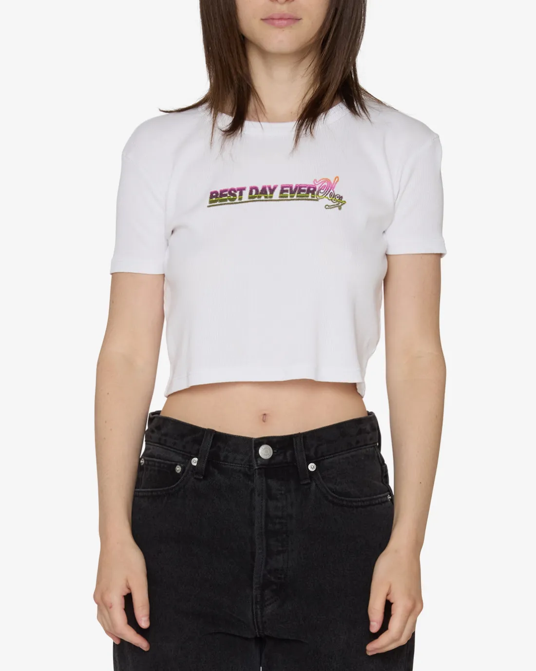 best_day_ever_cropped_rib_tshirt_2.webp BEST DAY EVER CROPPED RIB T-SHIRT*OBEY Clothing Best Sale