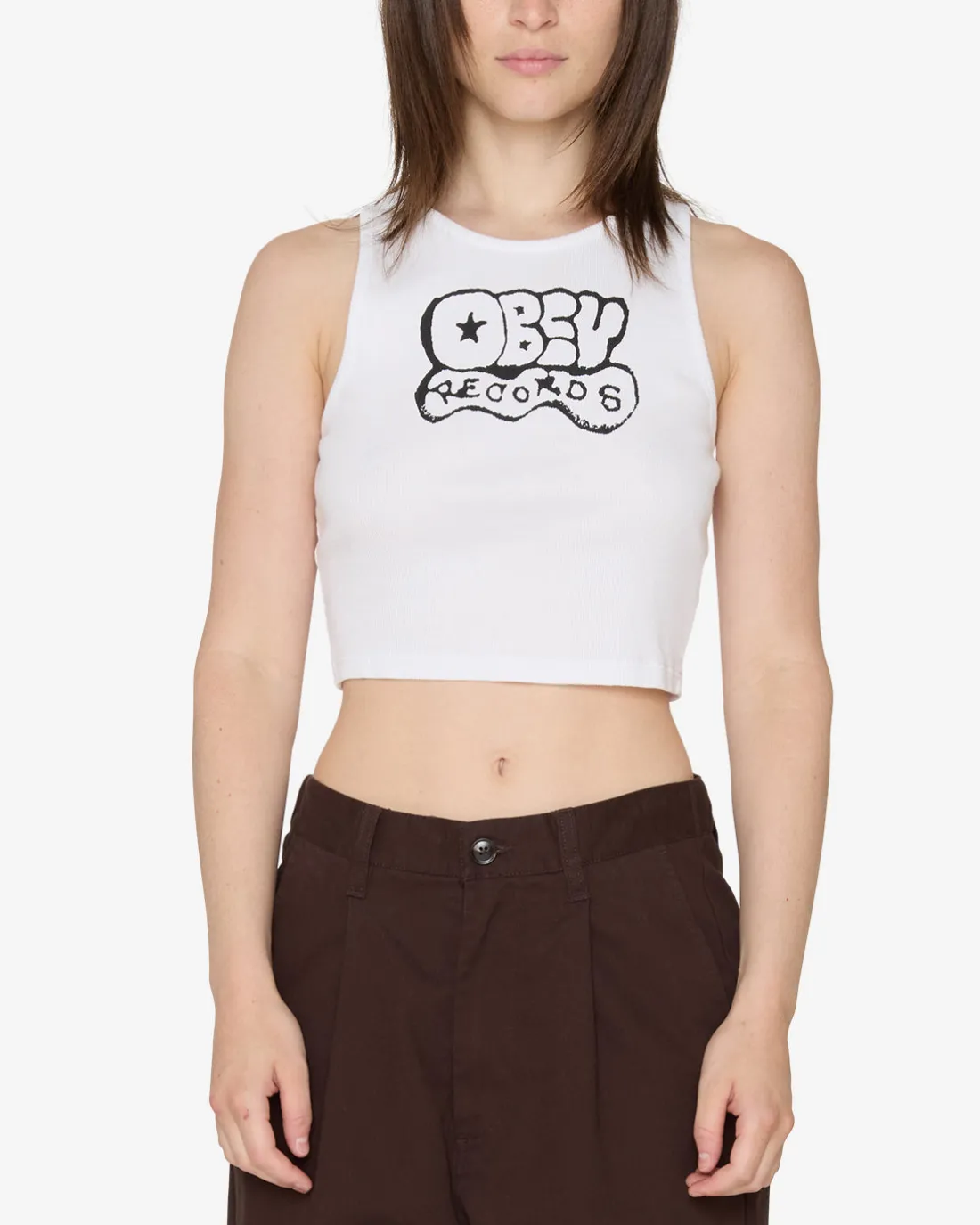 RECORDS TAG RIB TANK*OBEY Clothing Cheap